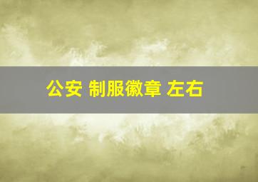 公安 制服徽章 左右